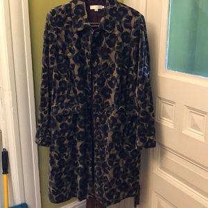 Boden velour camo 5 button up jacket